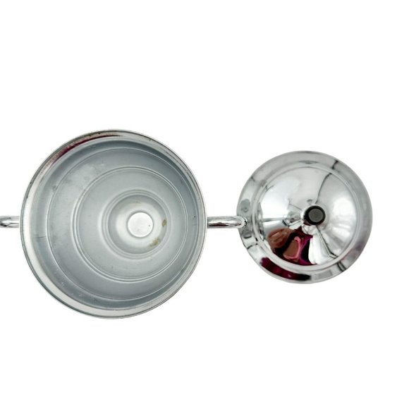 Classic Sugar Bowl and Creamer Silver Tone - Picture 2 of 6